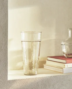 Glass Vase With Border