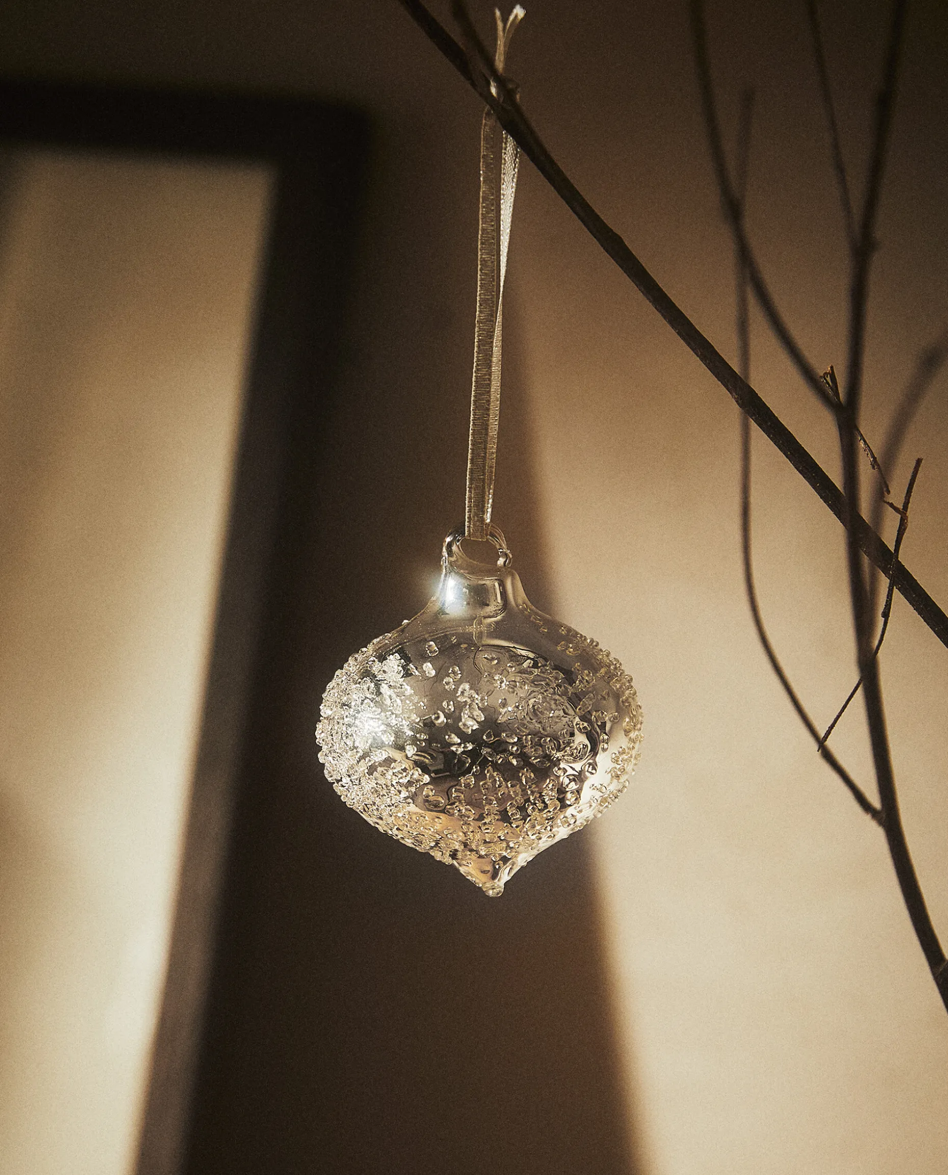 Glitter Glass Christmas Diamond Decoration