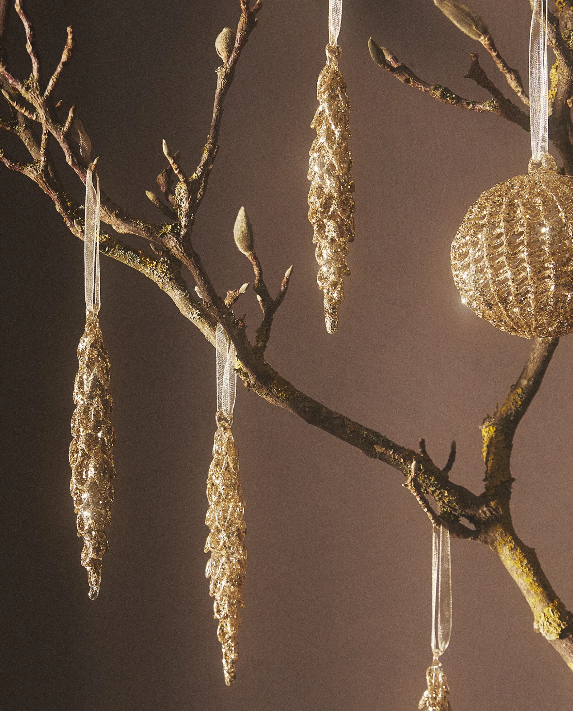 Glittery Christmas Branch Decoration