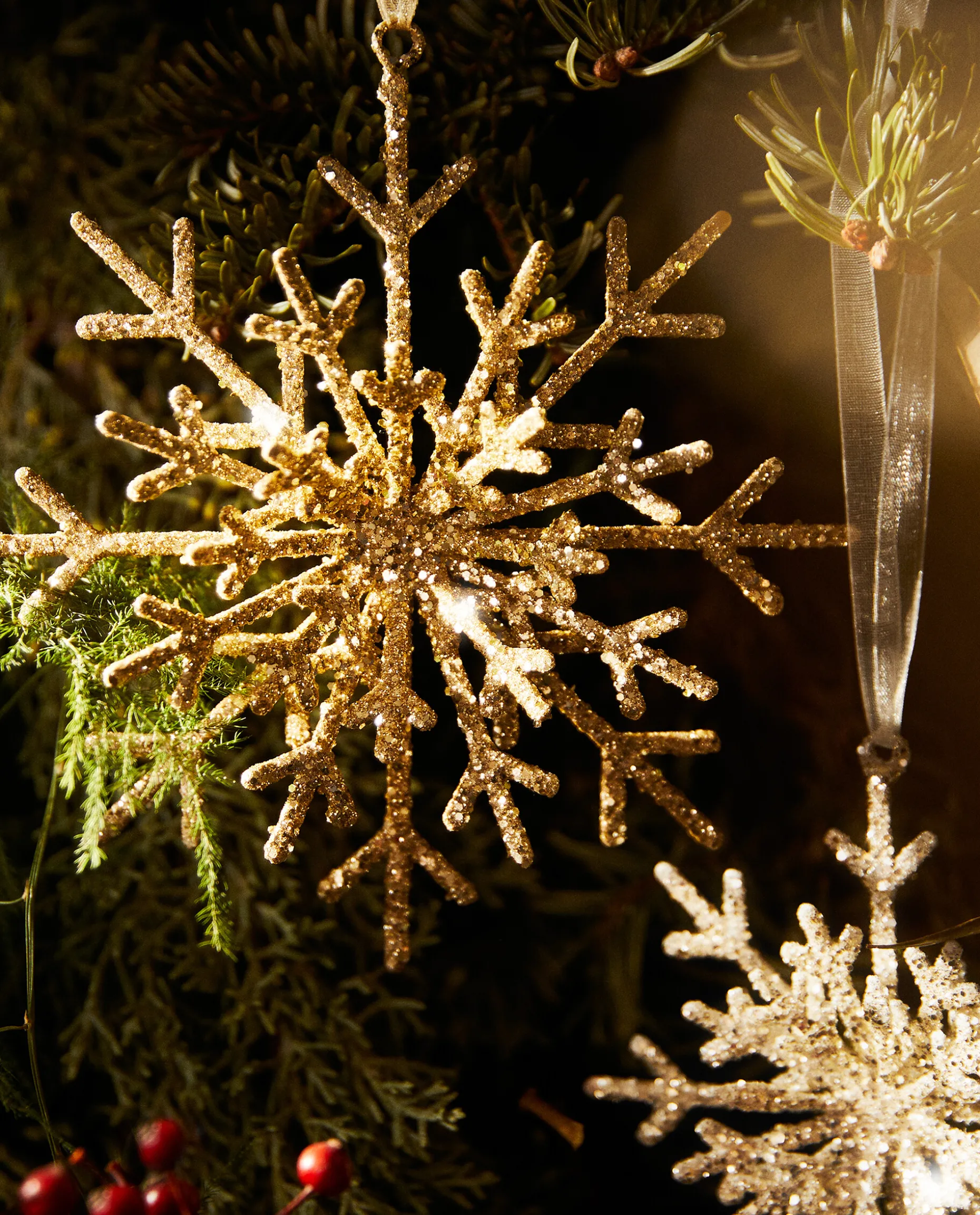 Glittery Christmas Snowflake Decoration