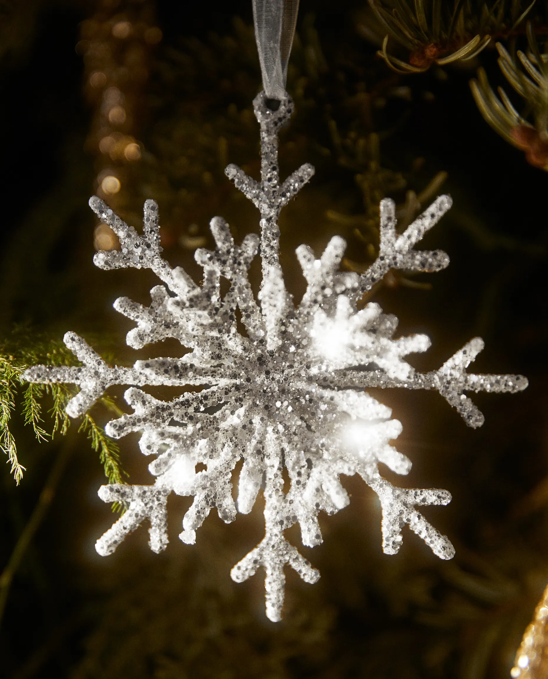 Glittery Christmas Snowflake Decoration
