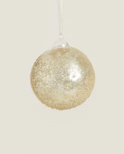 Glittery Glass Christmas Ball Decoration