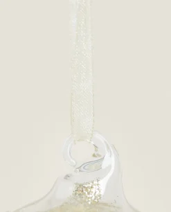 Glittery Glass Christmas Ball Decoration