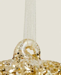 Glittery Glass Christmas Ball Decoration
