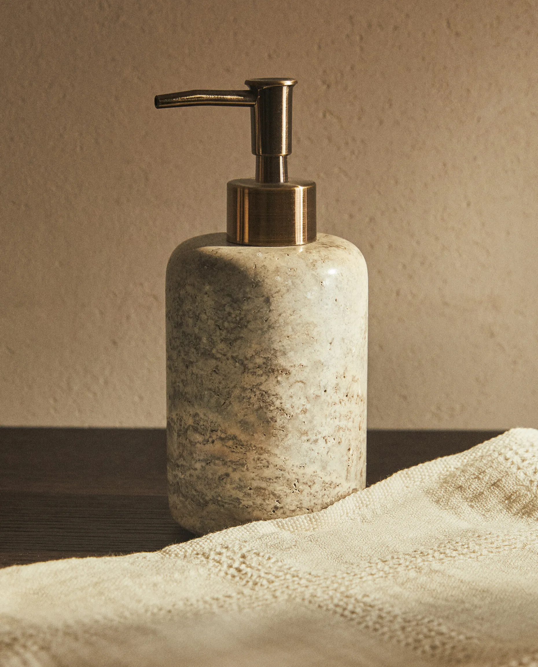 Gray Marble Soap Dispenser