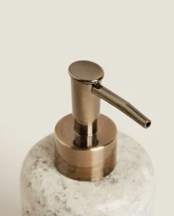 Gray Marble Soap Dispenser