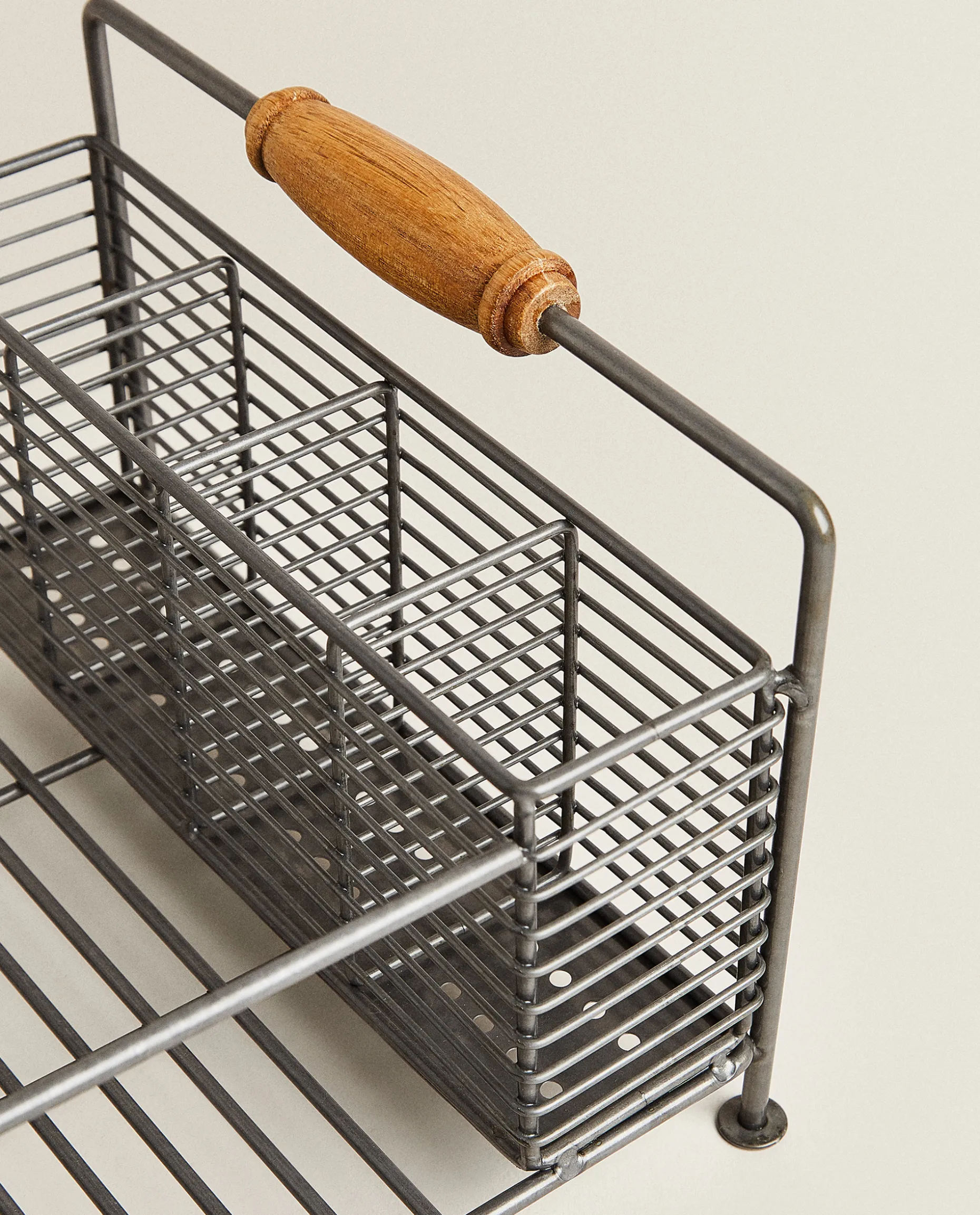 Iron And Acacia Wood Drying Rack