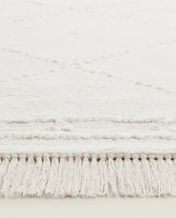 Kids' Diamond Chenille Rug With Fringing