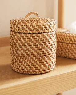 Kids' Rattan Hamper With Lid