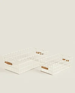 Lacquered Metal Basket