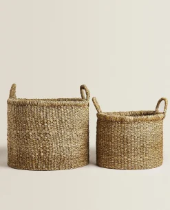Large Seagrass Basket With Handles