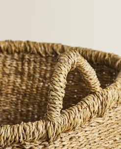 Large Seagrass Basket With Handles