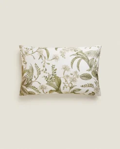 Leaf Print Pillowcase