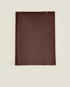 Leather Book Cover With Topstitching