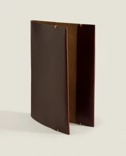 Leather Book Cover With Topstitching