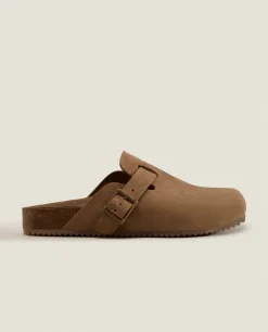 Leather Clogs With Buckle