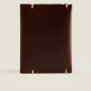 Leather Wallet With Topstiching Detail
