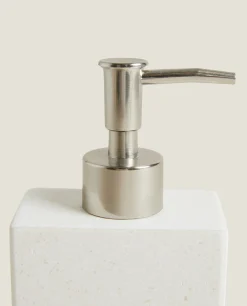Light Marble Bathroom Dispenser
