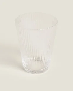 Lined Design Glass Tumbler