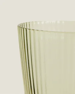 Lined Design Glass Tumbler