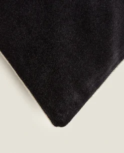 Linen And Velvet Throw Pillow Cover