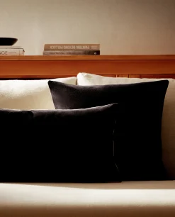 Linen And Velvet Throw Pillow Cover
