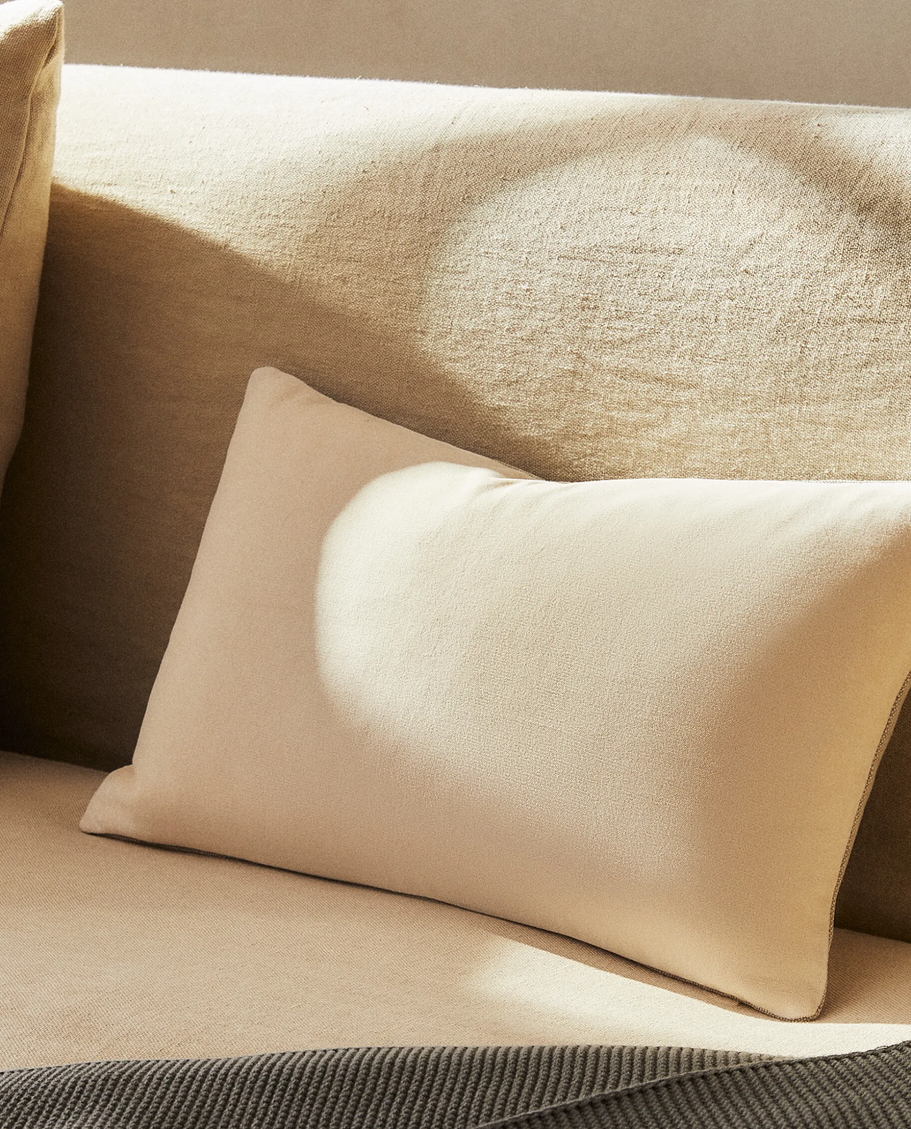 Linen And Velvet Throw Pillow Cover