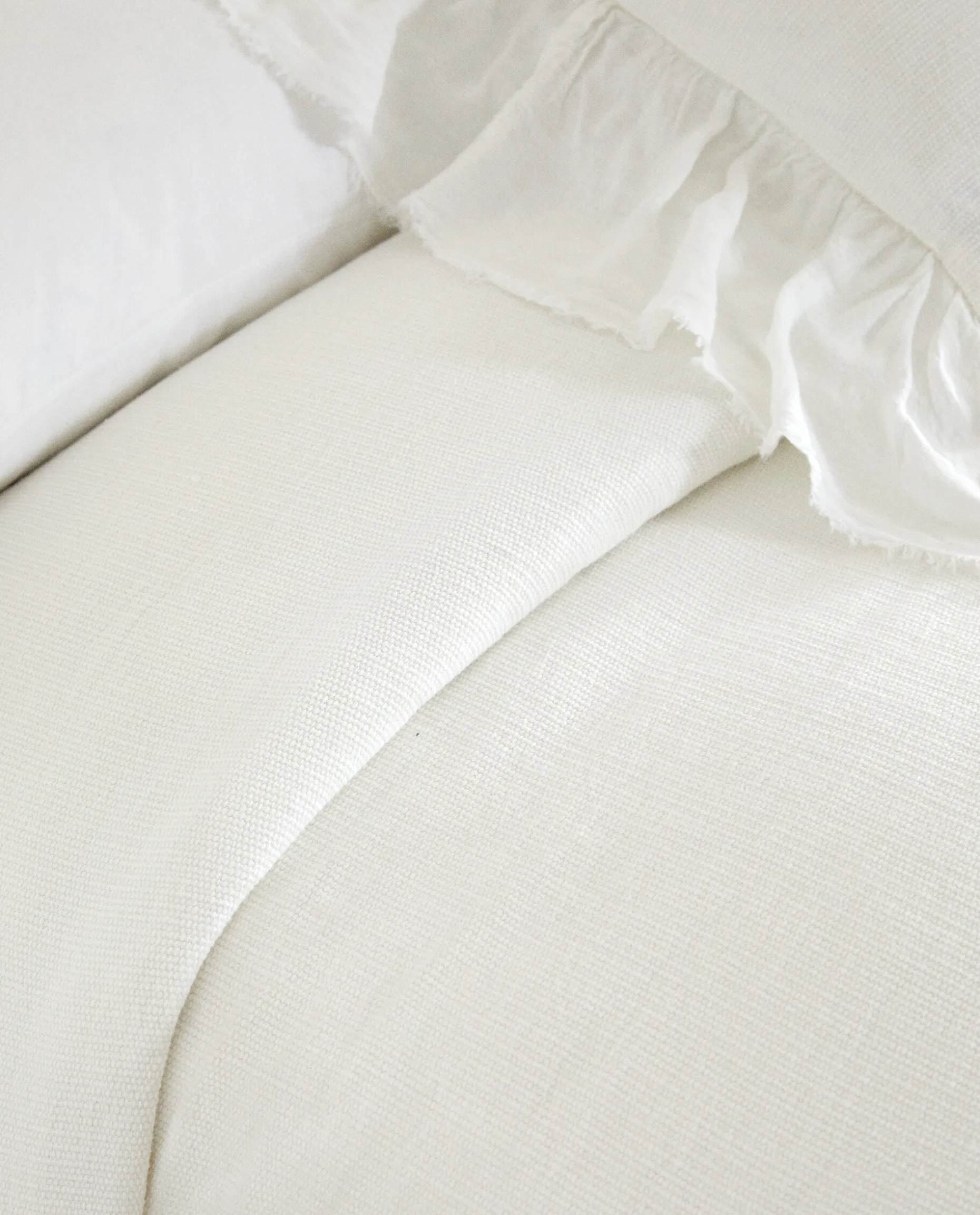 Linen Ruffle Bedspread