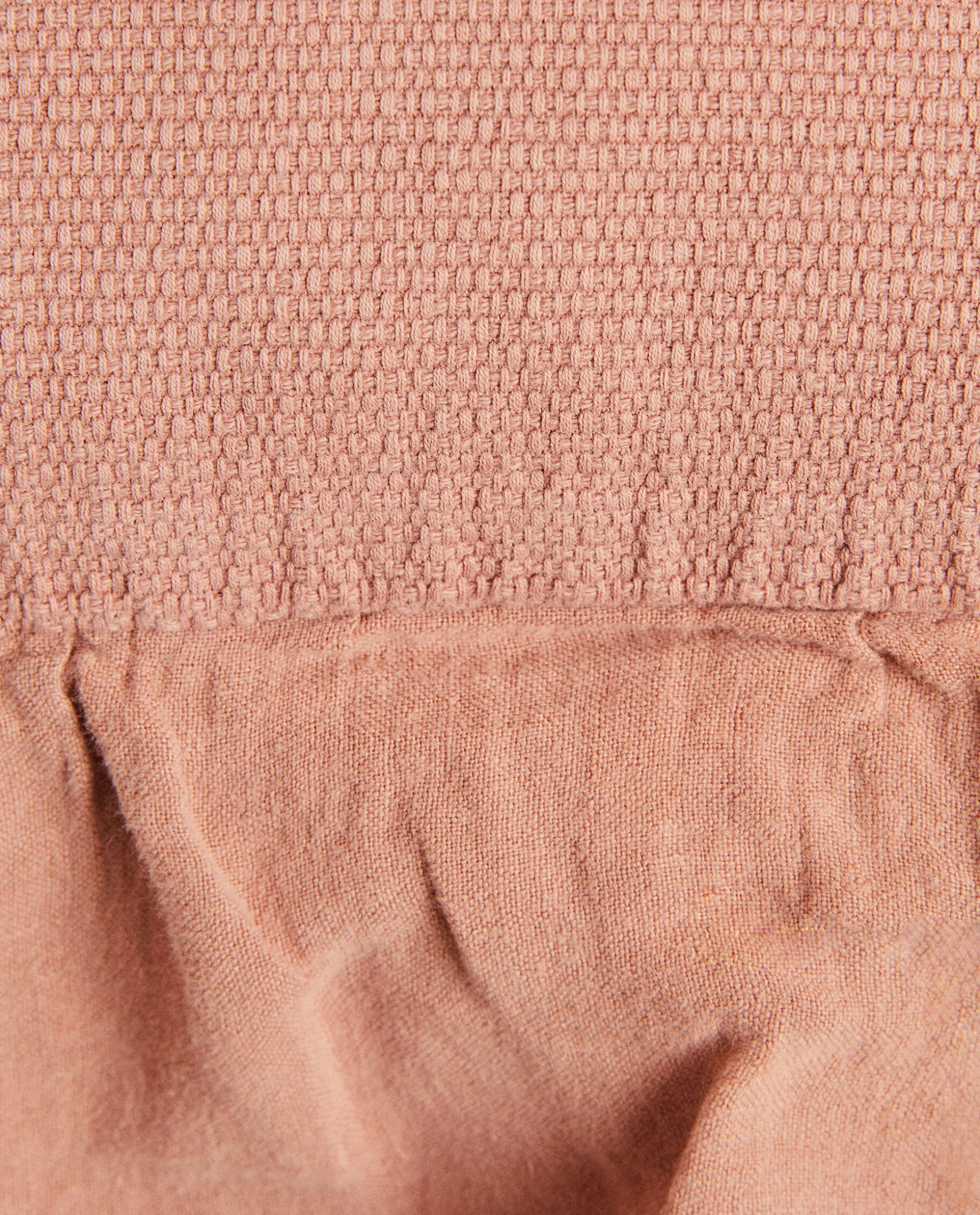 Linen Ruffle Throw Pillow Cover