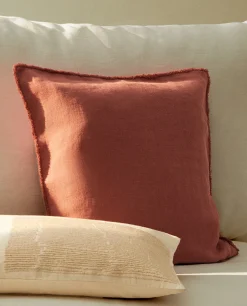 Linen Throw Pillow Cover