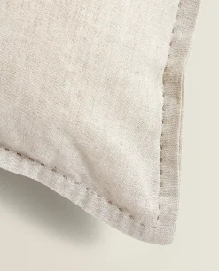 Linen Throw Pillow Cover