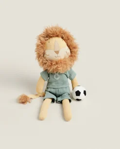 Lion Soccer Plush Toy