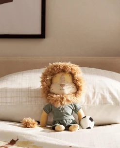 Lion Soccer Plush Toy