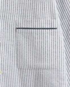 Men'S Striped Flannel Pyjama Top