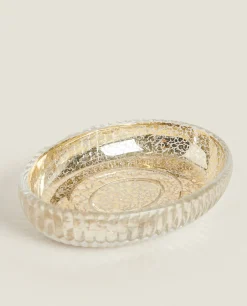 Mercurized Glass Soap Dish