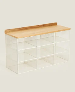 Metal And Wood Bench