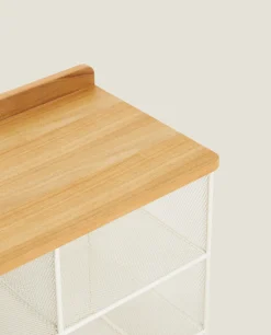 Metal And Wood Bench