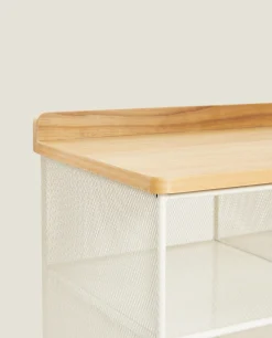 Metal And Wood Bench