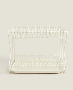 Metal Dish Rack With Tray