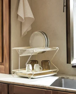 Metal Dish Rack With Tray