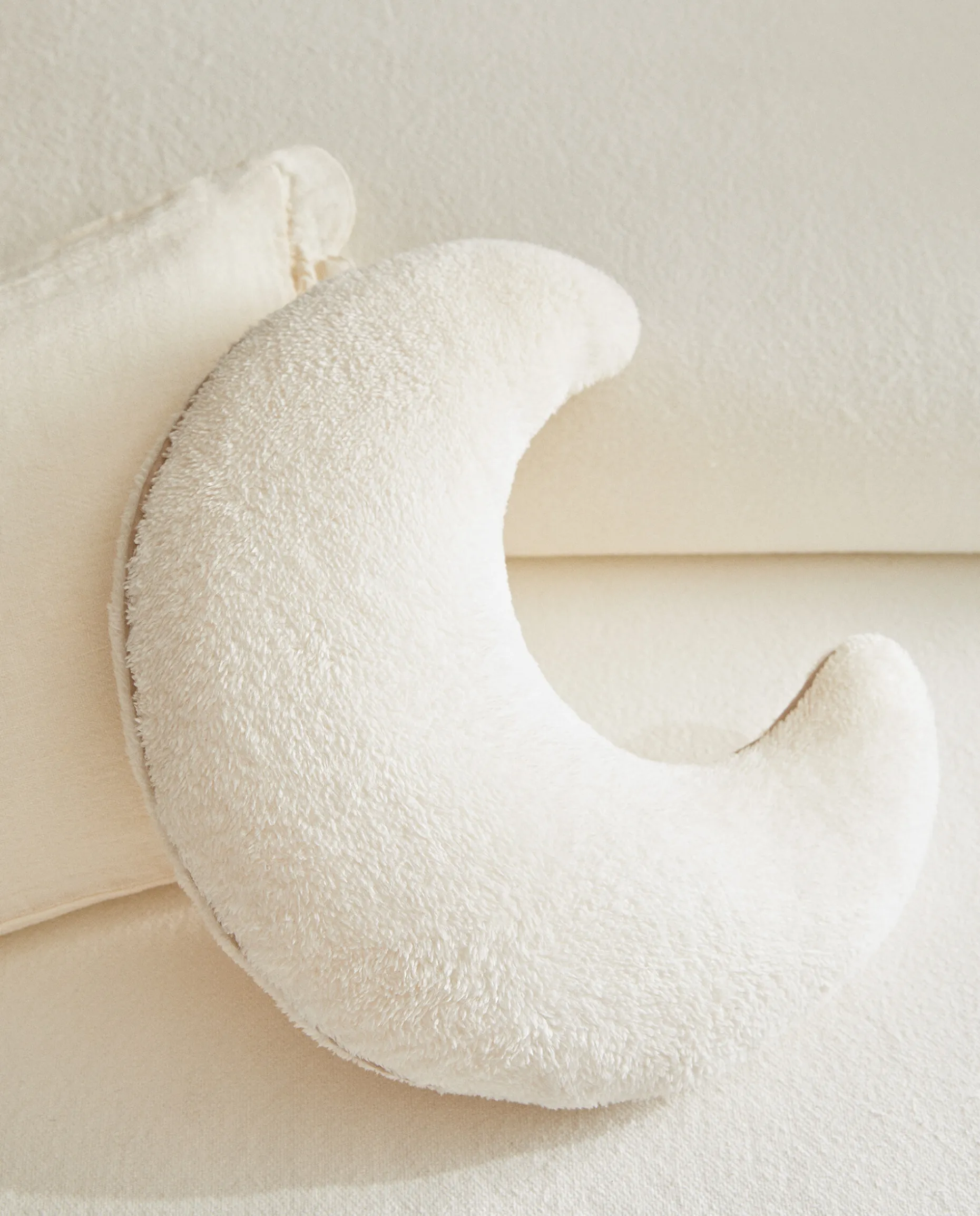 Moon-Shaped Throw Pillow
