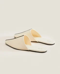 Mule Slippers With Contrasting Detail