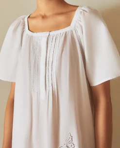 Nightgown With Embroidered Butterflies
