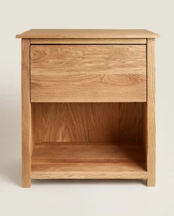 Oak Wood Bedside Table