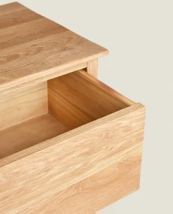 Oak Wood Bedside Table