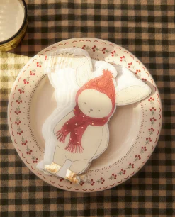 Pack Of Children'S Paper Napkins With Christmas Bunny Rabbit