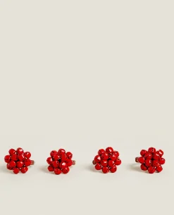 Pack Of Christmas Sleigh Bell Napkin Rings