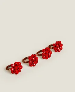 Pack Of Christmas Sleigh Bell Napkin Rings