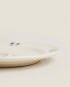 Painted Floral Dinner Plate