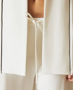 Pants With Contrast Piping